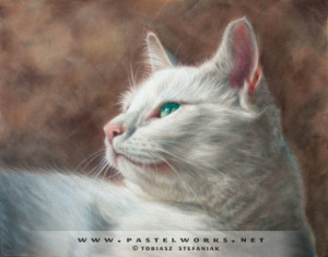 white cat pastel1
